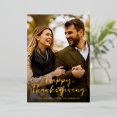 金ゴールドエレガントプレイドホリデーフォトカード 箔シーズンカード (立ち正面)