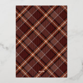 金ゴールドエレガントプレイドホリデーフォトカード 箔シーズンカード (裏面)