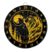 金ゴールドエレガントベアーダーツボードギフト ダーツボード (正面)