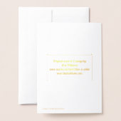 金ゴールドエレガントホリデーバードリース写真クリスマス 箔カード (裏面封筒付き)