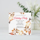 金ゴールドエレガントホリデーパーティー招待状 招待状 (スタンド正面)