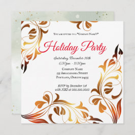 金ゴールドエレガントホリデーパーティー招待状 招待状