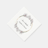 金ゴールドエレガントホワイトオーキッドフラワーズ開花結婚ズ スタンダードカクテルナプキン (角)