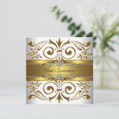 金ゴールドエレガントホワイトキンセアニェラ 招待状 (スタンド正面)