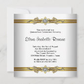 金ゴールドエレガントホワイトキンセアニェラ 招待状 (裏面)