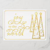 金ゴールドエレガントホワイトジョイから世界ビジネス 箔シーズンカード (正面)