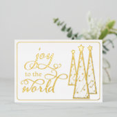 金ゴールドエレガントホワイトジョイから世界ビジネス 箔シーズンカード (立ち正面)