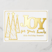 金ゴールドエレガントホワイトジョイ企業のビジネス 箔シーズンカード (正面)