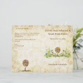 金ゴールドエレガントホワイトダマスクパッチワークツリープログラム (スタンド正面)