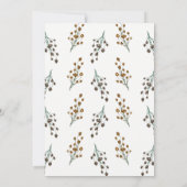 金ゴールドエレガントホワイトパインクリスマスパーティの招待状 招待状 (裏面)