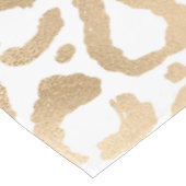 金ゴールドエレガントホワイトヒョウアニマルプリント テーブルクロス (アングル)