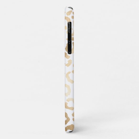 金ゴールドエレガントホワイトヒョウアニマルプリント Case-Mate iPhoneケース (裏面/左)