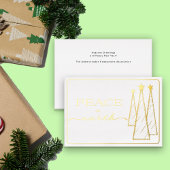 金ゴールドエレガントホワイトピースオンアースビジネス 箔シーズンカード