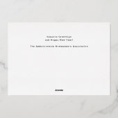 金ゴールドエレガントホワイトピースオンアースビジネス 箔シーズンカード (裏面)