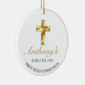金ゴールドエレガントホワイトファースト聖餐式 セラミックオーナメント (右)