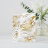 金ゴールドエレガントホワイトフェイクマーブルスクラップブック紙 (スタンド正面)