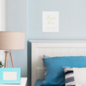 金ゴールドエレガントホワイトフラワーバー結婚ズ 箔ポスター (インサイチュ (寝室))