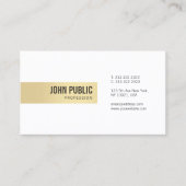 金ゴールドエレガントホワイトプロフェッショナルシンプルテンプレート 名刺 (正面)