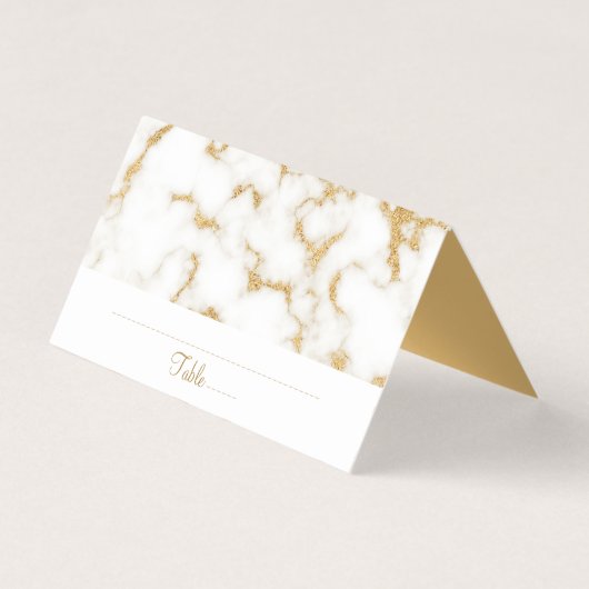 金ゴールドエレガントホワイトマーブルテーブル座席表 (裏面)
