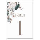 金ゴールドエレガントホワイトローズウォーターカラーグリーンリー テーブルナンバー (裏面)