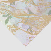 金ゴールドエレガントホワイトローズシルクデコップページ 薄葉紙 (詳細)