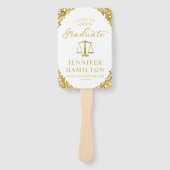 金ゴールドエレガントホワイト1フォトロースクール卒業 ハンドファン (正面)