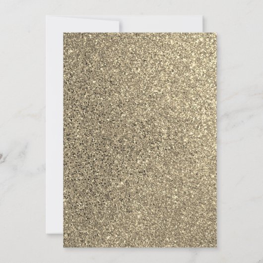 金ゴールドエレガントボウクリスマスディナーパーティー 招待状 (裏面)