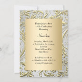 金ゴールドエレガントボウダイヤモンド100周年記念 招待状 (裏面)