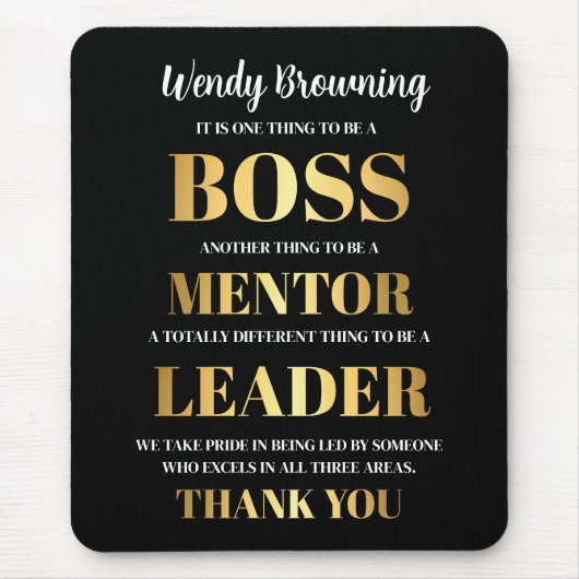 金ゴールドエレガントボス評価週 マウスパッド (正面)