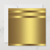 金ゴールドエレガントポインセティアブラック金ゴールドクリスマスパーティー 招待状 (裏面)