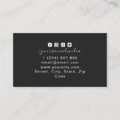 金ゴールドエレガントマイクのロゴVoice Over Artist 名刺 (裏面)