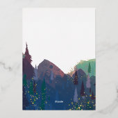 金ゴールドエレガントマウンテン結婚式招待状 箔招待状 (裏面)