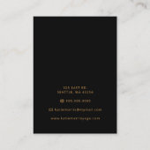 金ゴールドエレガントマンダラツーペアイヤリングディスプレイカード 名刺 (裏面)