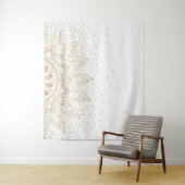 金ゴールドエレガントマンダラドットデザイン タペストリー (インサイチュ)