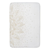 金ゴールドエレガントマンダラドットデザイン バスマット (正面縦)