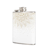 金ゴールドエレガントマンダラドットデザイン フラスク (左)