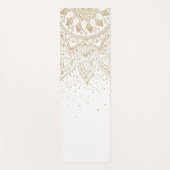 金ゴールドエレガントマンダラドットデザイン ヨガマット (正面)