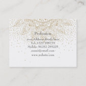 金ゴールドエレガントマンダラドットデザイン 名刺 (裏面)