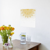 金ゴールドエレガントマンダラドットデザイン 箔ポスター (レイダウン (キッチン))