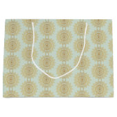 金ゴールドエレガントマンダラパターン ラージペーパーバッグ (正面)