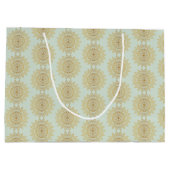 金ゴールドエレガントマンダラパターン ラージペーパーバッグ (裏面)