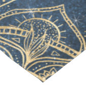 金ゴールドエレガントマンダラブルーウィムシーデザイン テーブルクロス (アングル)