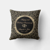金ゴールドエレガントマンダラ50結婚周年記念 クッション (裏面)
