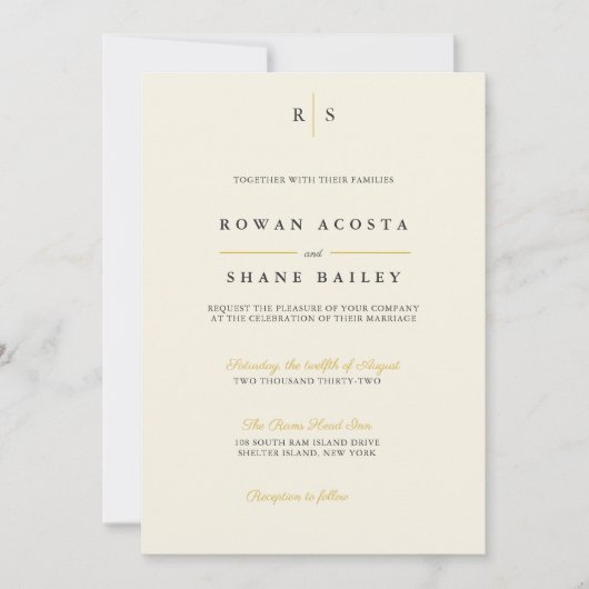 金ゴールドエレガントマーフィル旧金クラシック 招待状 (正面)