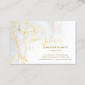 金ゴールドエレガントマーブルテンプレートゴールデンモダントレンディー 名刺 (裏面)