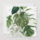 金ゴールドエレガントマーブルトロピカルリーススクエアシャワー 招待状 (裏面)