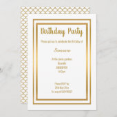 金ゴールドエレガントマーメイドインスパイアすべての行事 招待状 (正面/裏面)