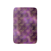金ゴールドエレガントマーメイドパターンパープルメタリック光沢 バスマット (正面縦)