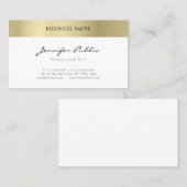 金ゴールドエレガントミニマルプロフェッショナルモダンシンプル 名刺 (正面/裏面)