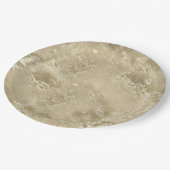 金ゴールドエレガントメタリックパターンホリデー ペーパープレート (アングル)